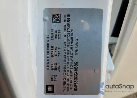 2016 Buick Verano from USA, damaged, VIN 1G4PS5SK3G4108602